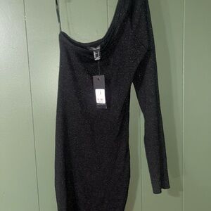 Elegant Black One-Shoulder Dress NWT